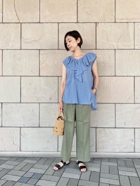 ルクールブラン大船ルミネウイング店スタッフさん（レディース・165cm）の夏コーディネート