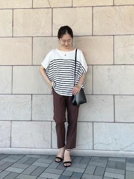 ルクールブラン大船ルミネウイング店スタッフさん（レディース・159cm）の夏コーディネート