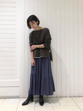 ルクールブラン大船ルミネウイング店スタッフさん(レディース・165cm)の秋コーディネート