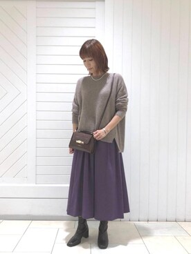 ルクールブラン大船ルミネウイング店スタッフさん（レディース・163cm）の秋コーディネート