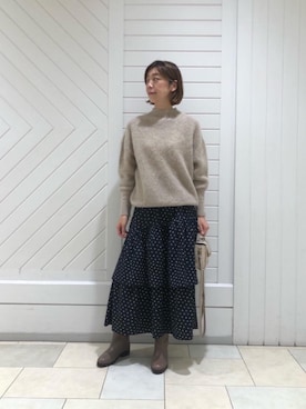 ルクールブラン大船ルミネウイング店スタッフさん（レディース・165cm）の秋コーディネート
