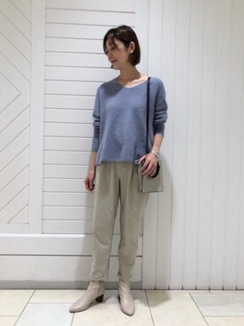 ルクールブラン大船ルミネウイング店スタッフさん(レディース・165cm)の秋コーディネート