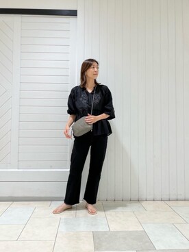 ルクールブラン大船ルミネウイング店スタッフさん（レディース・165cm）の夏コーディネート