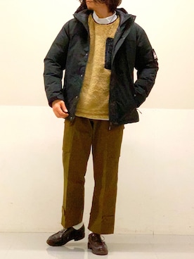 「CAMP7（キャンプセブン）のアイテム（ダウンジャケット/コート）」を使った、Tさん（メンズ・172cm）の秋コーディネート