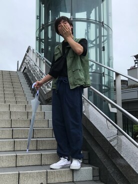 「仙台」｜「アイテム（アクセサリー）」を使った、ぬ〜さん（メンズ・183cm）の夏コーディネート