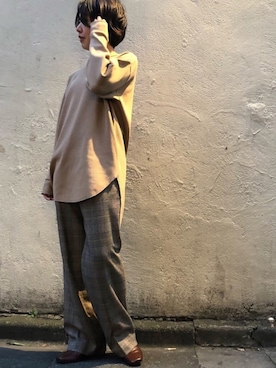 「Munich（ミューニック）のアイテム（パンツ）」を使った、i_munichさん（レディース・157cm）の冬コーディネート