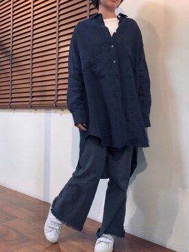 「Munich（ミューニック）のアイテム（トップス）」を使った、i_munichさん（レディース・157cm）の冬コーディネート