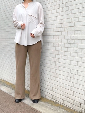 「Munich（ミューニック）のアイテム（パンツ）」を使った、i_munichさん（レディース・157cm）の秋コーディネート