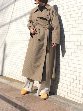 「Munich（ミューニック）のアイテム（パンツ）」を使った、i_munichさん（レディース・157cm）の冬コーディネート