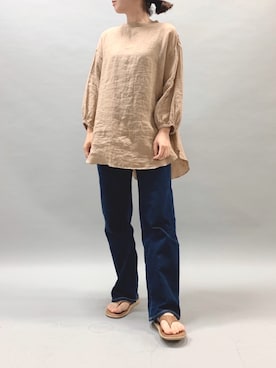 「Munich（ミューニック）のアイテム（パンツ）」を使った、i_munichさん（レディース・157cm）の夏コーディネート