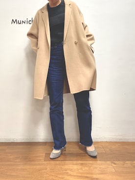 「Munich（ミューニック）のアイテム」を使った、i_munichさん（レディース・157cm）の秋コーディネート