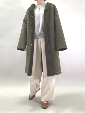 「ラフ」｜「アイテム（ムートンコート）」を使った、i_munichさん（レディース・157cm）の冬コーディネート