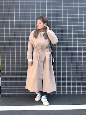 「スタンスミス」｜「アイテム（その他アウター）」を使った、マミたすさん（レディース・157cm）の冬コーディネート