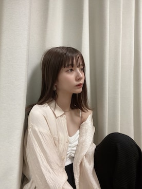 「秋コーデ」｜「GRL（グレイル）のアイテム（キャミソール）」を使った、ERIKAさん（レディース・157cm）の秋コーディネート