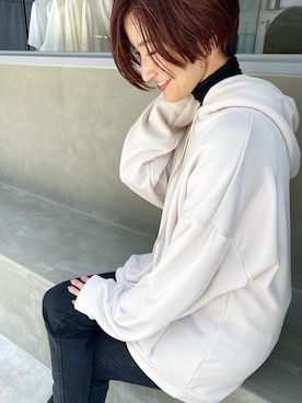 「WITH SENSE（ウィズセンス）のアイテム」を使った、MERCI_西村千明さん（レディース・164cm）の秋コーディネート