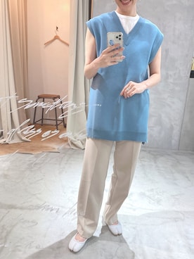 「ALLUMER（アリュメール）のアイテム」を使った、MERCI_西村千明さん（レディース・164cm）の冬コーディネート