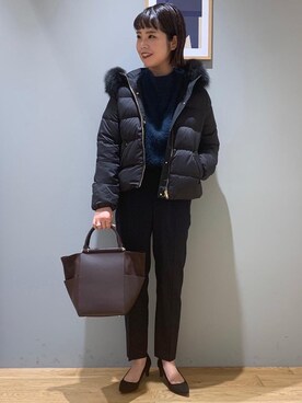 「一押しのアウタースタイル」｜「アイテム（ダウンジャケット/コート）」を使った、tokunagaさん（レディース・168cm）の秋コーディネート