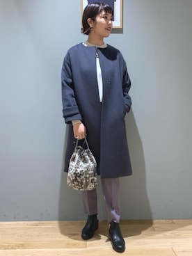 「一押しのアウタースタイル」｜「アイテム（アクセサリー）」を使った、tokunagaさん（レディース・168cm）の冬コーディネート