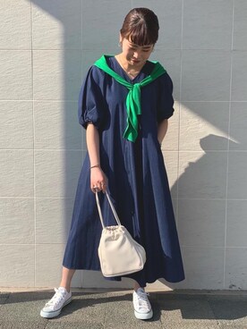 「カラーをプラス！冬から取り入れる、春色の装い」｜tokunagaさん（レディース・168cm）の春コーディネート