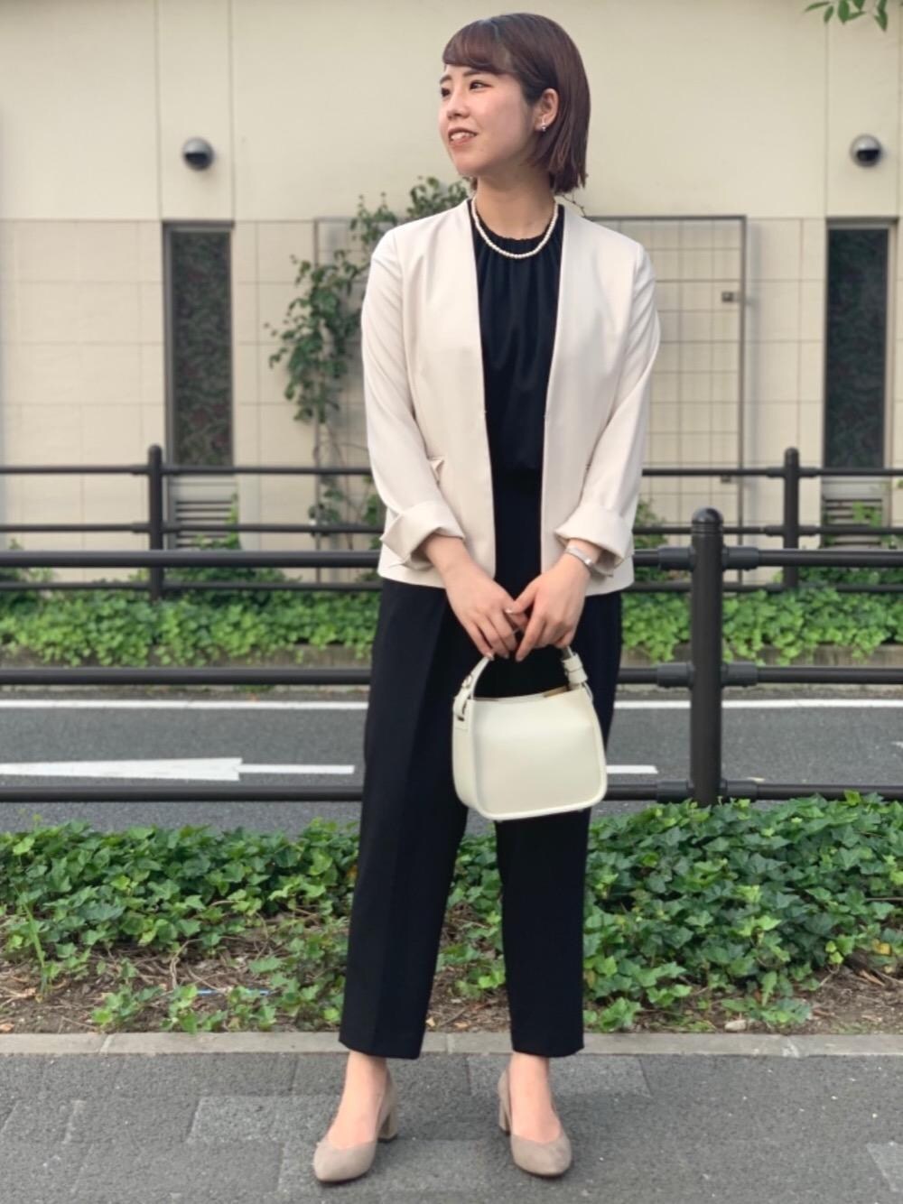 WORK TRIP OUTFITS ノーカラージャケット XS ピンク - 通販