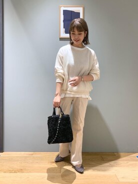 「green label relaxing（グリーンレーベルリラクシング）のレディ デニム  パンツ（デニムパンツ）」を使った、tokunagaさん（レディース・168cm）の秋コーディネート