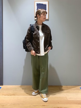 「green label relaxing（グリーンレーベルリラクシング）のアイテム（その他アウター）」を使った、tokunagaさん（レディース・168cm）の秋コーディネート