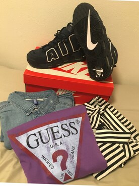 「Guess（ゲス）のアイテム（シャツ/ブラウス）」を使った、renrenさん（メンズ・152cm）の秋コーディネート