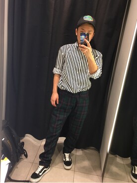 「STUDIO SEVEN（スタジオ セブン）のアイテム（パンツ）」を使った、renrenさん（メンズ・152cm）の秋コーディネート