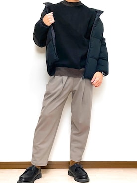 「UNIQLO（ユニクロ）の50色ソックス（消臭機能付き）（ソックス/靴下）」を使った、しょーりさん（メンズ・172cm）の冬コーディネート