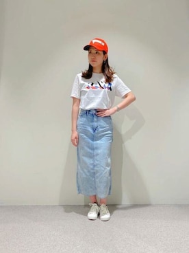 「G-STAR RAW（ジースターロゥ）のアイテム（帽子）」を使った、G-Star RAW WOMENさん（レディース・161cm）の夏コーディネート