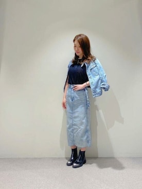 「G-STAR RAW（ジースターロゥ）のアイテム（デニムジャケット）」を使った、G-Star RAW WOMENさん（レディース・161cm）の夏コーディネート