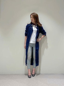 「アンクルパンツ」｜「アイテム（トレンチコート）」を使った、G-Star RAW WOMENさん（レディース・161cm）の夏コーディネート