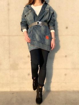 「G-STAR RAW（ジースターロゥ）のアイテム（デニムジャケット）」を使った、G-Star RAW WOMENさん（レディース・160cm）の秋コーディネート