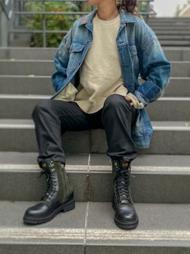 「G-STAR RAW（ジースターロゥ）のアイテム（デニムジャケット）」を使った、G-Star RAW WOMENさん（レディース・160cm）の秋コーディネート