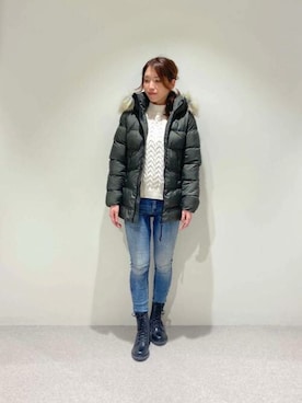 「G-STAR RAW（ジースターロゥ）のアイテム（ダウンジャケット/コート）」を使った、G-Star RAW WOMENさん（レディース・161cm）の冬コーディネート