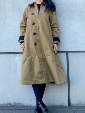 「G-STAR RAW（ジースターロゥ）のアイテム（トレンチコート）」を使った、G-Star RAW WOMENさん（レディース・159cm）の冬コーディネート