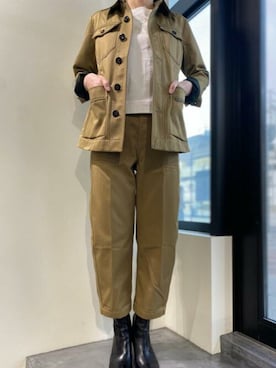 「G-STAR RAW（ジースターロゥ）のアイテム（ミリタリージャケット）」を使った、G-Star RAW WOMENさん（レディース・161cm）の春コーディネート