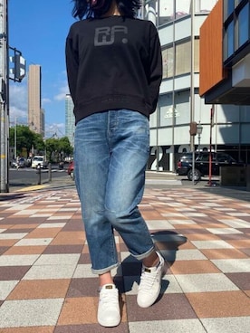 「G-STAR RAW（ジースターロゥ）のアイテム（スウェット）」を使った、G-Star RAW WOMENさん（レディース・160cm）の秋コーディネート