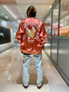 「春服」｜「アイテム（スカジャン）」を使った、nanami さん（レディース・156cm）の冬コーディネート
