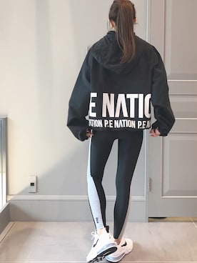 「ナイキスニーカー」｜「アイテム（その他アウター）」を使った、nakayama rina🦋さん（レディース・158cm）の夏コーディネート