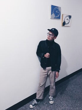 「冬日穿搭」｜Chiaさん（メンズ・163cm）の冬コーディネート