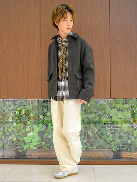 「アイテム（ブルゾン）」を使った、ぺい。さん（メンズ・175cm）の秋コーディネート