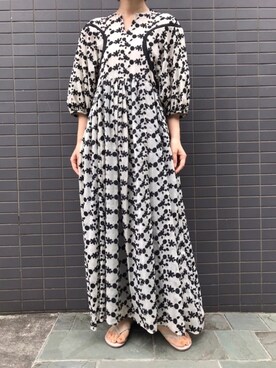 CLANE（クラネ）の「EMBROIDERY FLOWER ONE PIECE（ワンピース）」 - WEAR