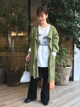 「足袋」｜「アイテム（その他アウター）」を使った、moccoさん（レディース・156cm）の秋コーディネート