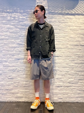 「CROSSLEY（クロスリー）のアイテム」を使った、uchidaさん（メンズ・172cm）の春コーディネート