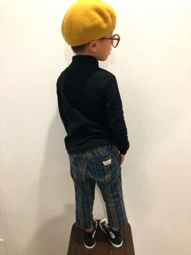 「apres les cours（アプレレクール）のアイテム（ハンチング/ベレー帽）」を使った、keriさん（キッズ・110cm）の冬コーディネート