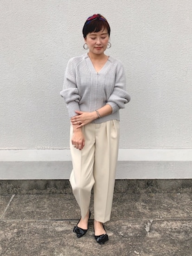 「消えそうな色コーデ」｜AIさん（レディース・158cm）の冬コーディネート