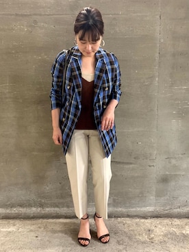 「EUCLAID（エウクレイド）のアイテム（バッグ）」を使った、AIさん（レディース・158cm）の春コーディネート