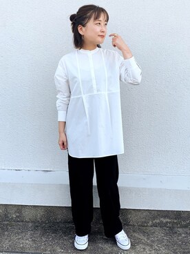 「EUCLAID（エウクレイド）のアイテム」を使った、AIさん（レディース・158cm）の秋コーディネート