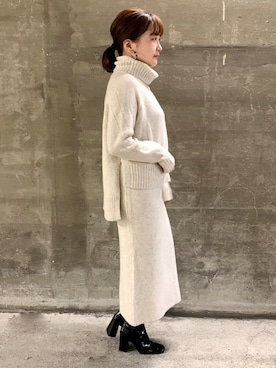 「ニットアップ」｜AIさん（レディース・158cm）の冬コーディネート